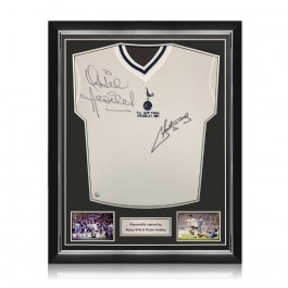 Ossie Ardiles and Ricky Villa Signed Tottenham Hotspur 1981 FA Cup Football Shirt. Superior Frame