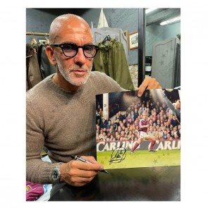  Paolo Di Canio Signed West Ham United Photo: Goal of the Season. Deluxe Frame