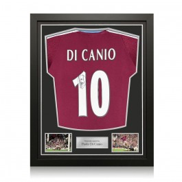 Paolo Di Canio Signed West Ham United 2000 Football Shirt. Standard Frame
