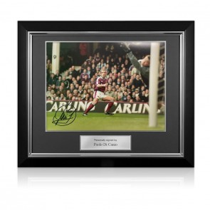 Paolo Di Canio Signed West Ham United Football Photo. Deluxe Frame