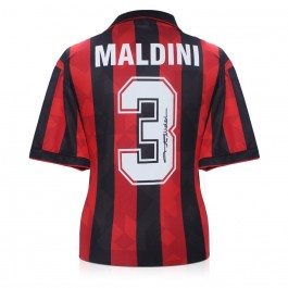  Paolo Maldini Signed 1994 AC Milan Home Football Shirt