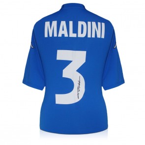 Paolo Maldini Signed 2000-01 Italy Home Football Shirt
