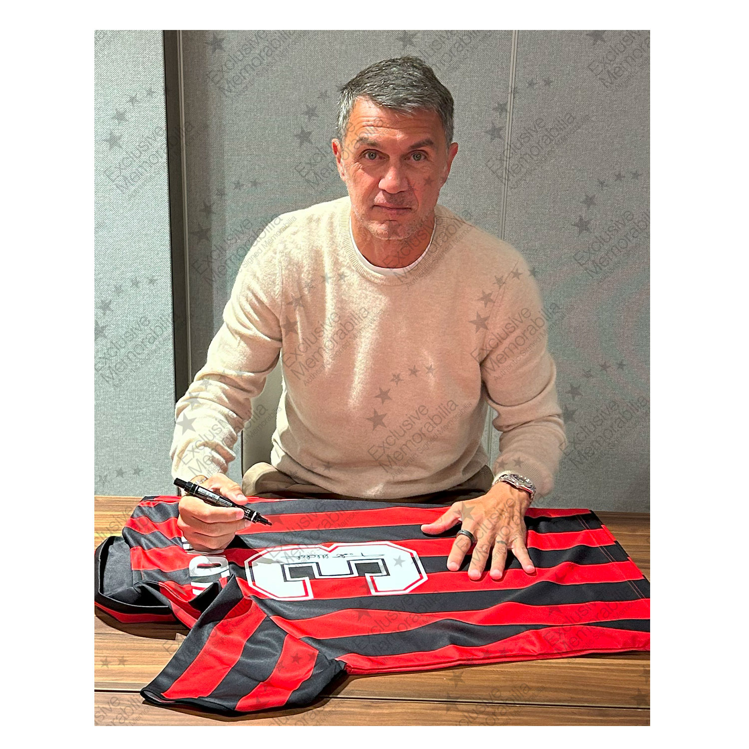Paolo Maldini Signed AC Milan 1988 Home Football Shirt