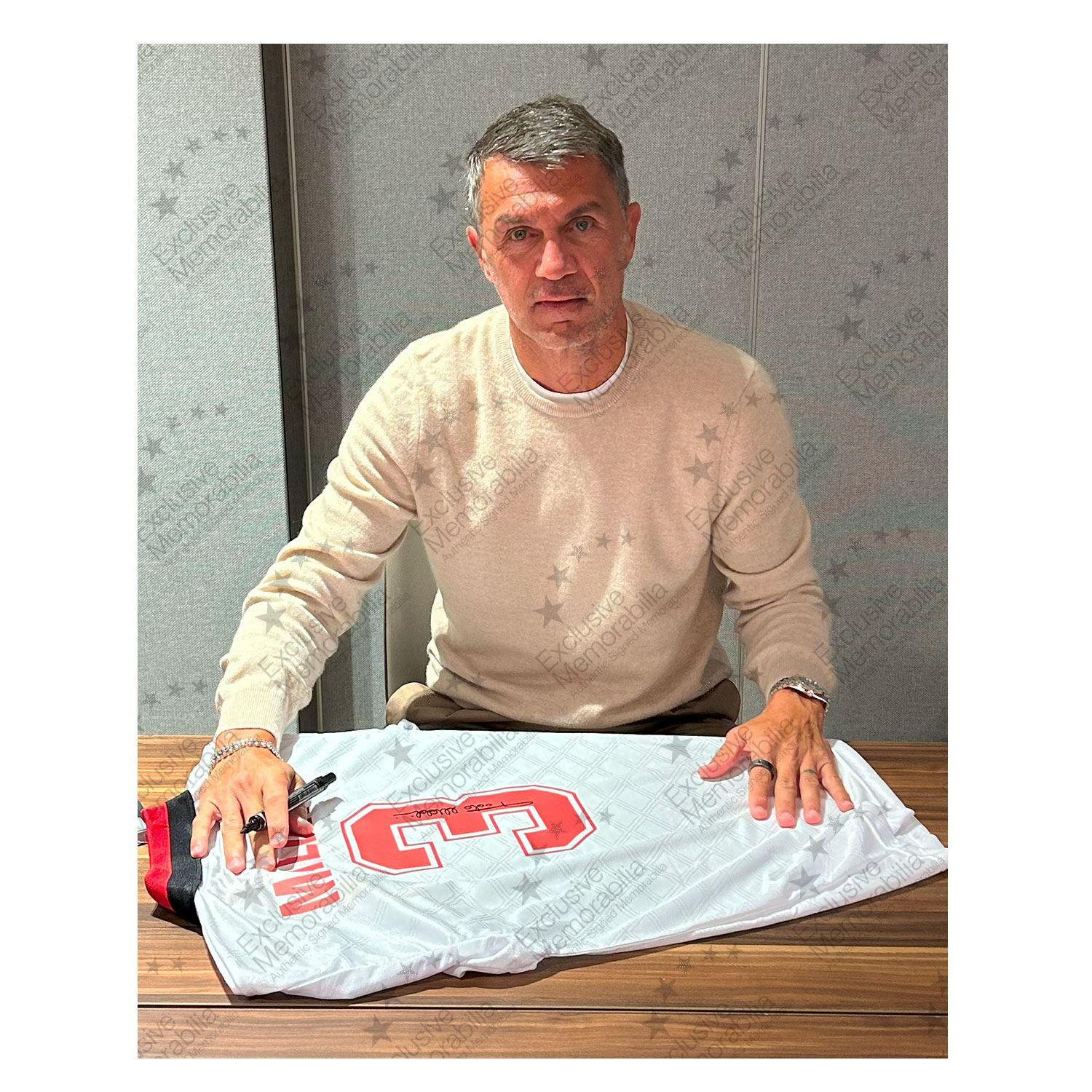 Paolo Maldini Signed AC Milan 1994 European Cup Final Football Shirt