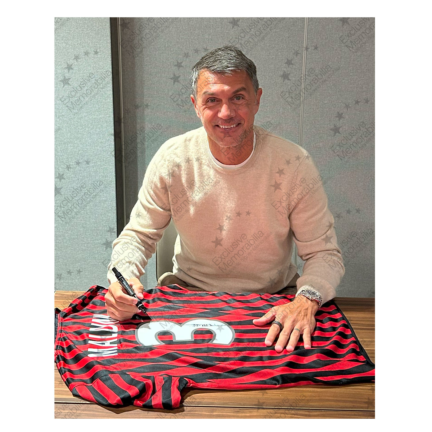 Paolo Maldini Signed AC Milan Centenary 2000 Home Football Shirt