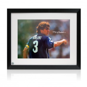 Paolo Maldini Signed Italy Football Photo: 1998 World Cup. Standard Frame