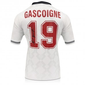 Paul Gascoigne Signed England 1990 Home Football Shirt