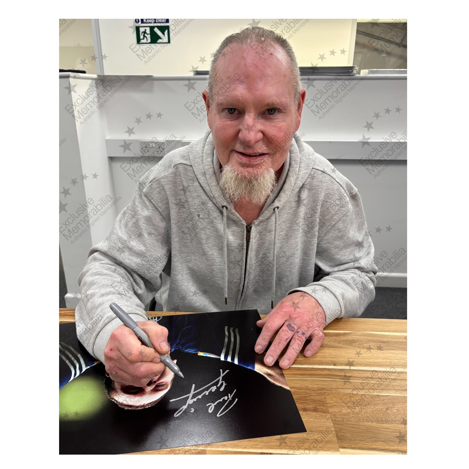 Paul Gascoigne Signed Rangers Football Photo