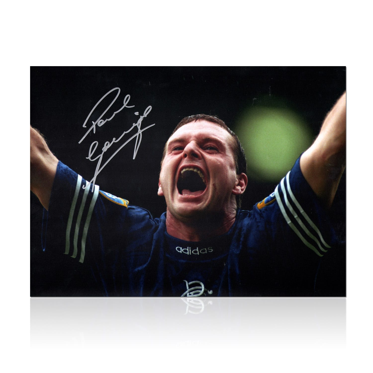 Paul Gascoigne Signed Rangers Football Photo