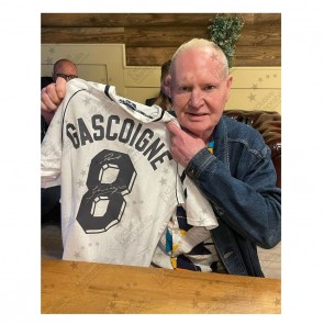 Paul Gascoigne Signed Tottenham Hotspur 1991 FA Cup Semi-Final Football Shirt. Superior Frame