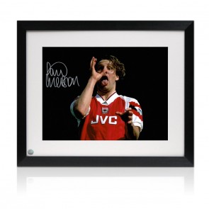 Paul Merson Signed Arsenal Photo: Celebration. Framed