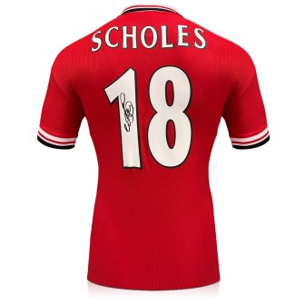 Paul Scholes Signed Manchester United 1998-00 Football Shirt