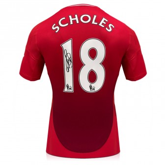 Paul Scholes Signed Manchester United 2024-25 Football Shirt