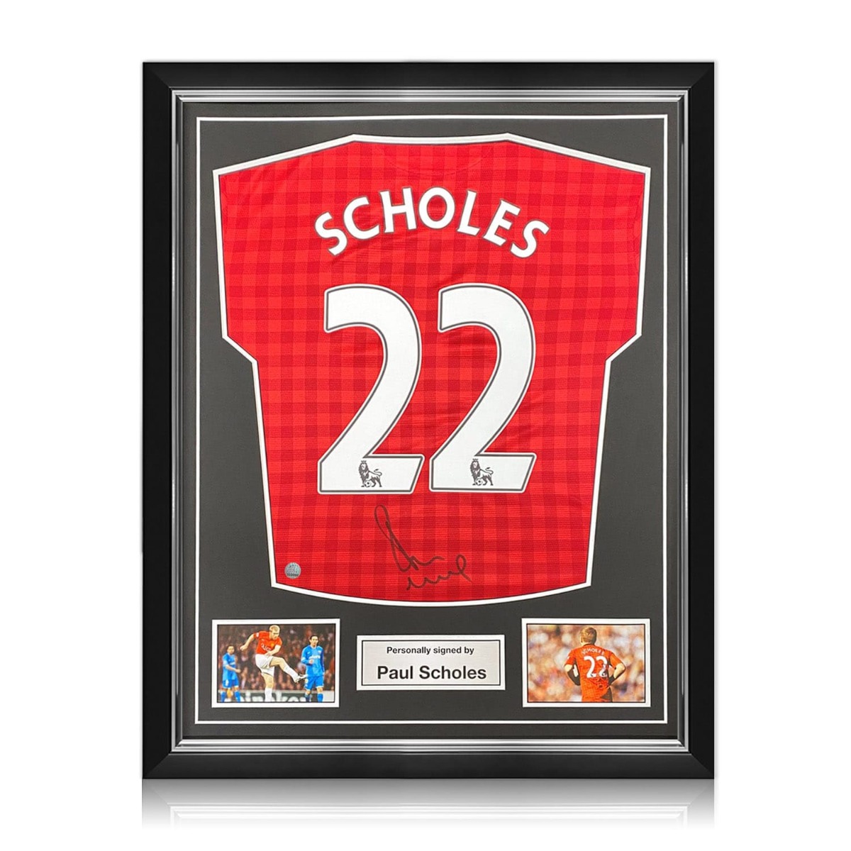 Paul Scholes Signed A4 Photo Framed Display Man Utd Memorabilia Autograph COA 