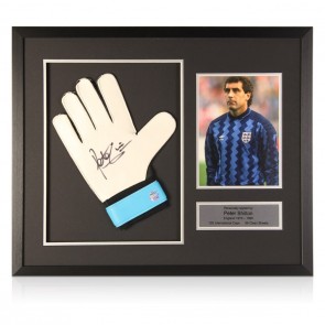 Peter Shilton Signed Glove England Presentation. Framed