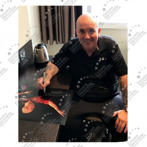 Phil Taylor Signed Darts Photo: 2018 World Darts Championships 