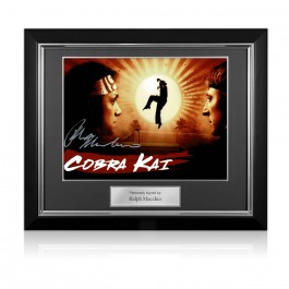 Ralph Macchio Signed Cobra Kai Poster. Deluxe Frame