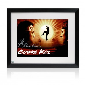 Ralph Macchio Signed Cobra Kai Poster. Framed