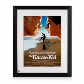 Ralph Macchio Signed The Karate Kid Poster. Framed