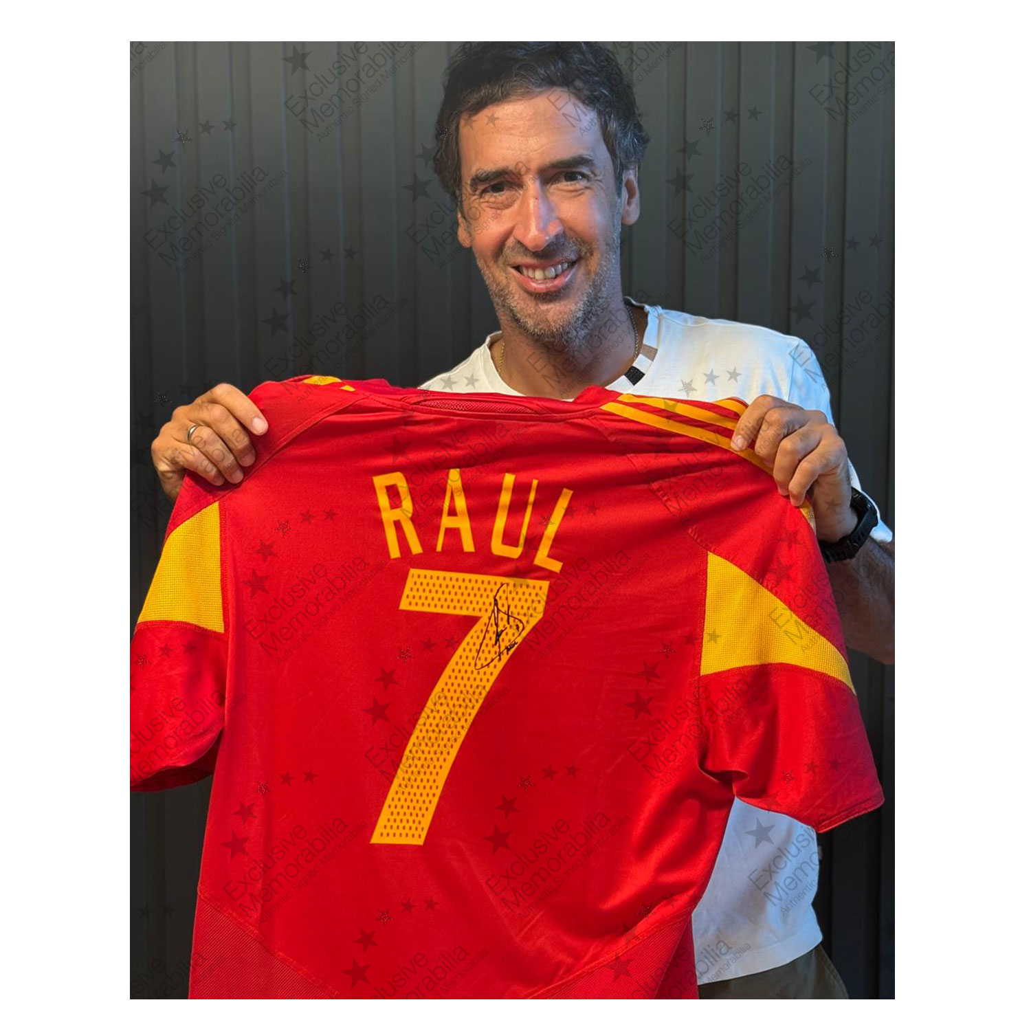 Raul Signed Original Spain 2004-06 Home Football Shirt (With Tags)