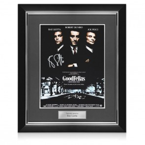 Ray Liotta Signed Goodfellas Poster. Deluxe Frame