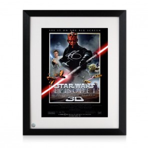 Darth Maul Signed Star Wars Poster: The Phantom Menace Framed