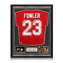 Robbie Fowler Signed Liverpool 1995-96 Football Shirt. Superior Frame