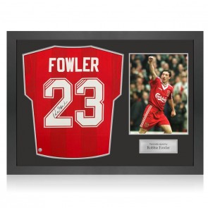  Robbie Fowler Signed Liverpool 1995-96 Football Shirt. Icon Frame