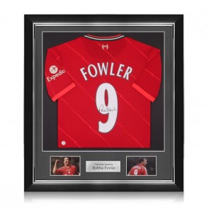 Robbie Fowler Signed Liverpool 2021-22 Football Shirt. Deluxe Frame