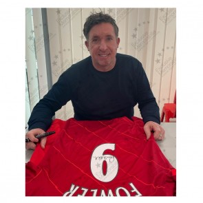 Robbie Fowler Signed Liverpool 2021-22 Football Shirt. Deluxe Frame