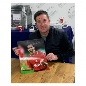 Robbie Fowler Signed Liverpool Football Photo: Cup Final Goal