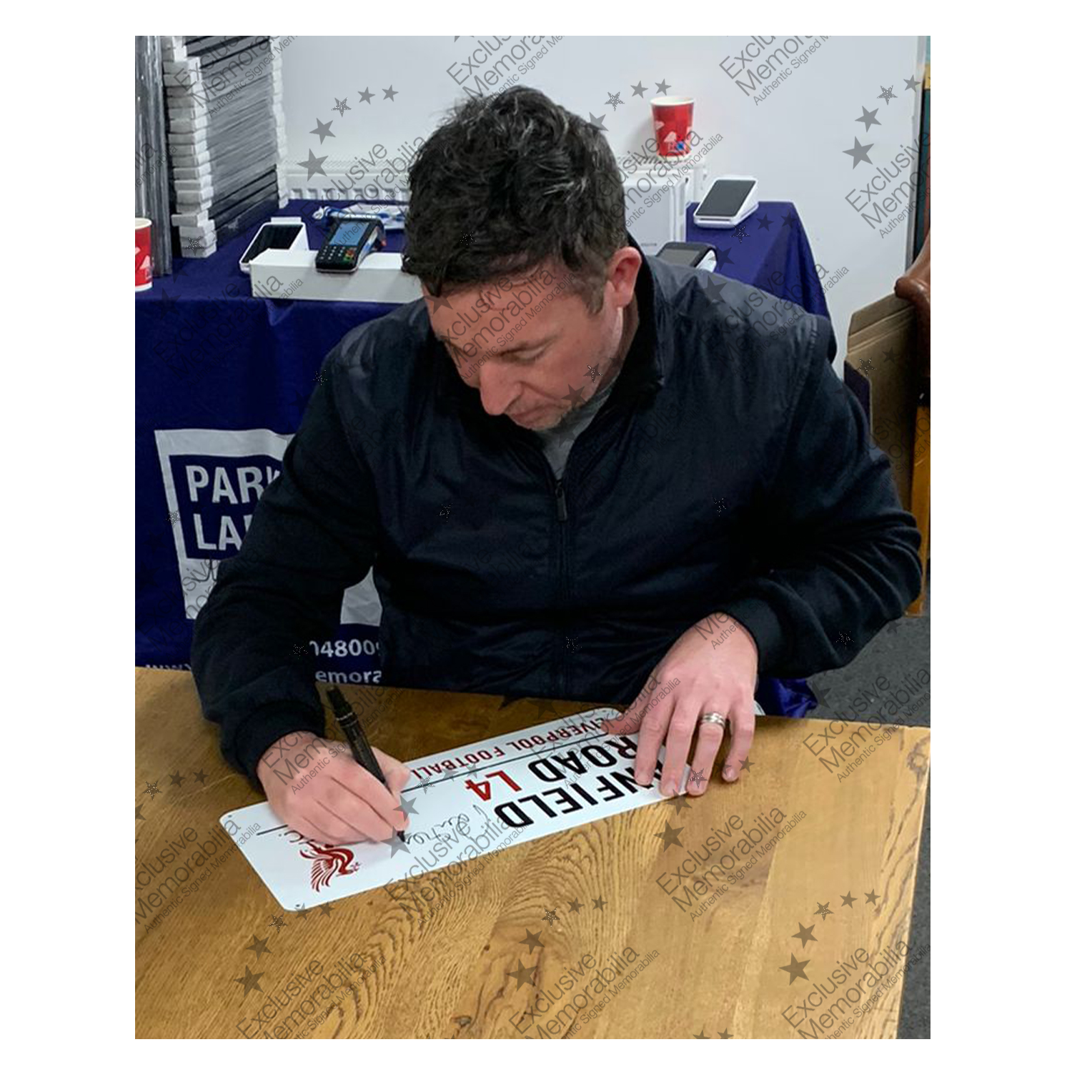 Robbie Fowler Signed Liverpool Street Sign. Damaged B