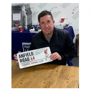 Robbie Fowler Signed Liverpool Street Sign. Framed