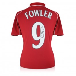 Robbie Fowler Signed Liverpool 2001 Shirt. Number 9