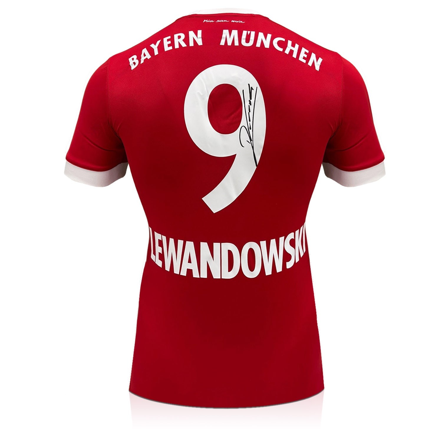 Robert Lewandowski Signed Original Bayern Munich 2017-18 Home Football Shirt (Fan Style)