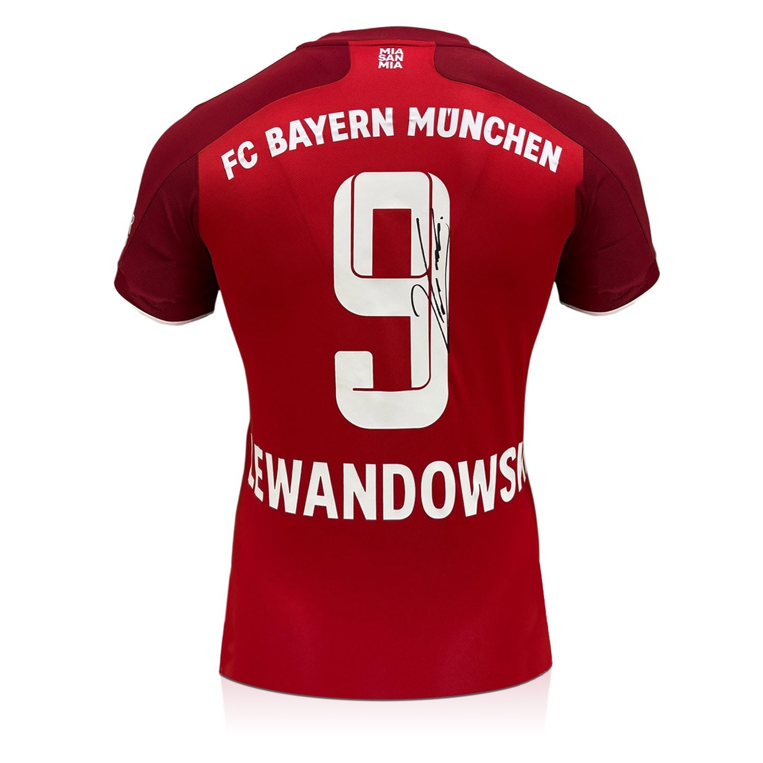Robert Lewandowski Signed Original Bayern Munich 2021-22 Home Football Shirt (Fan Style)