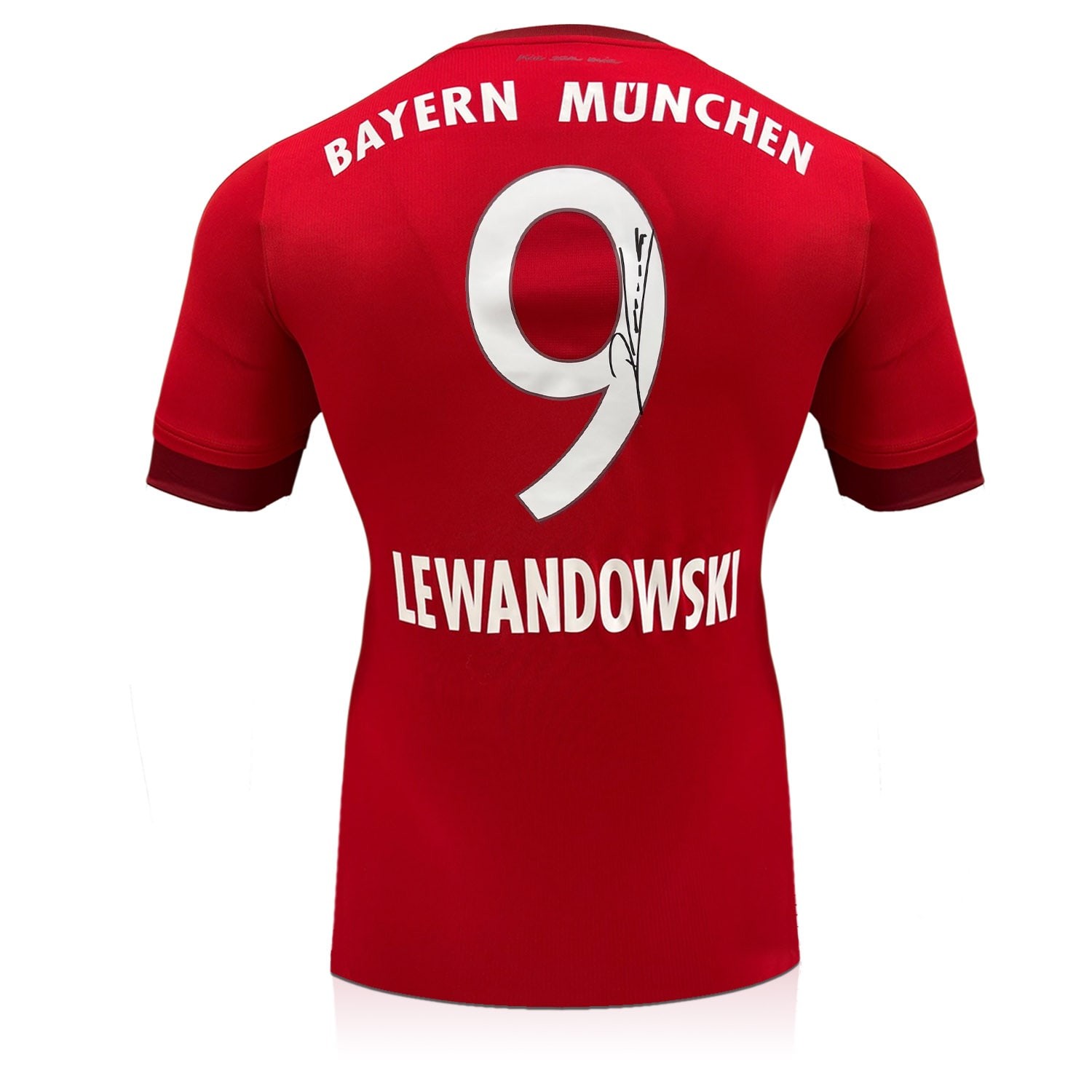 Robert Lewandowski Signed Bayern Munich 2015-16 Home Football Shirt