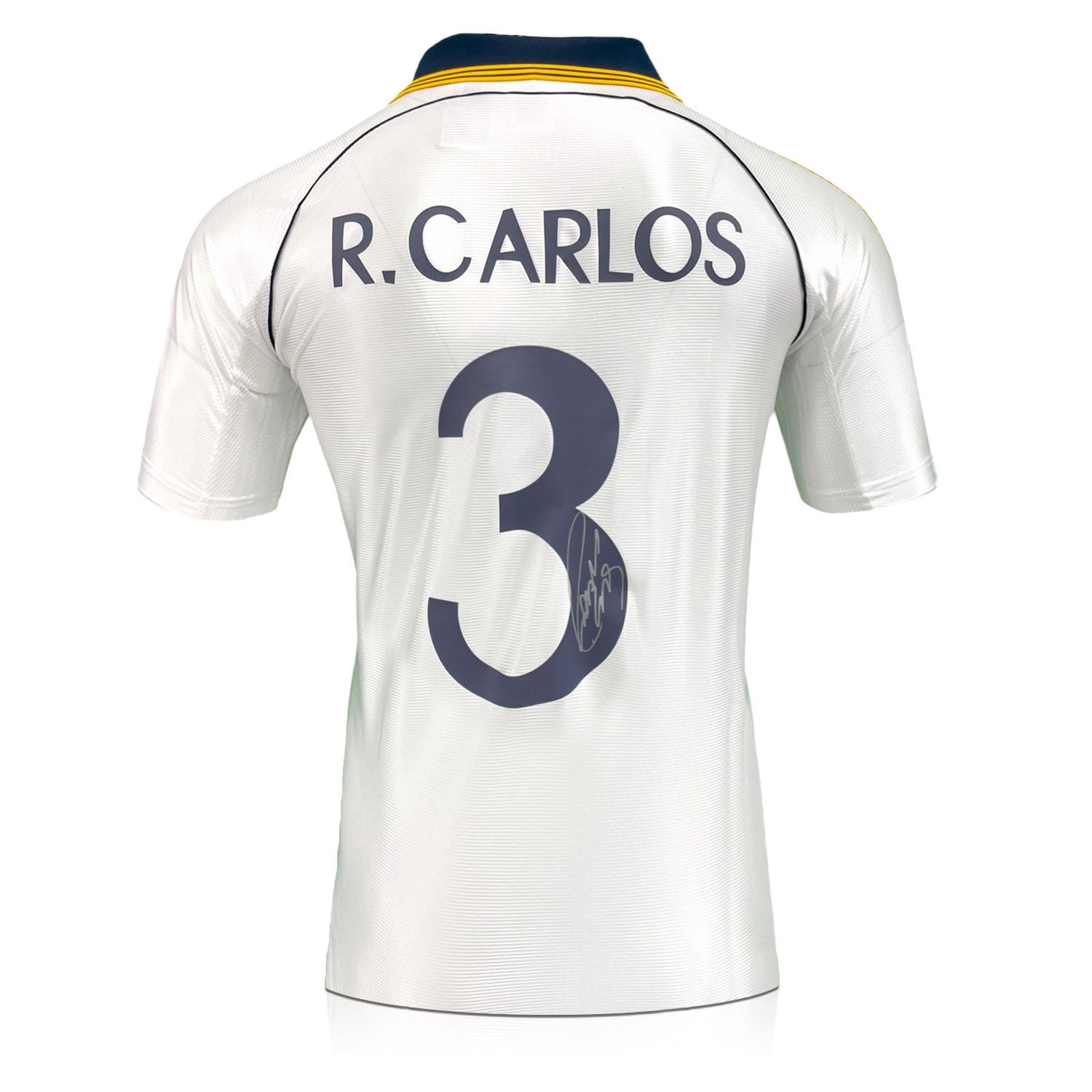 Roberto Carlos Signed Real Madrid 1999-00 Home Football Shirt (On Number)