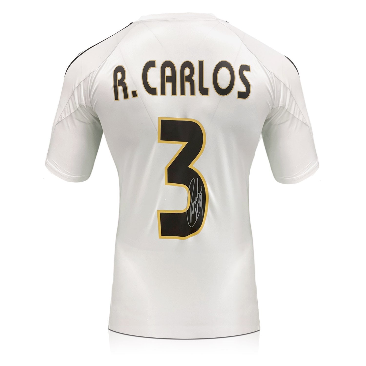 Roberto Carlos Signed Original Real Madrid 2004-05 Home Football Shirt