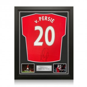 Robin Van Persie Signed Original Manchester United 2013-14 Football Shirt. Standard Frame