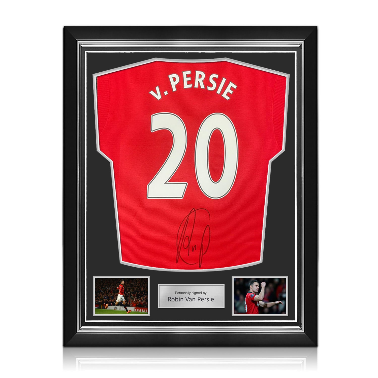 Robin Van Persie Signed Original Manchester United 2013-14 Football Shirt. Superior Frame
