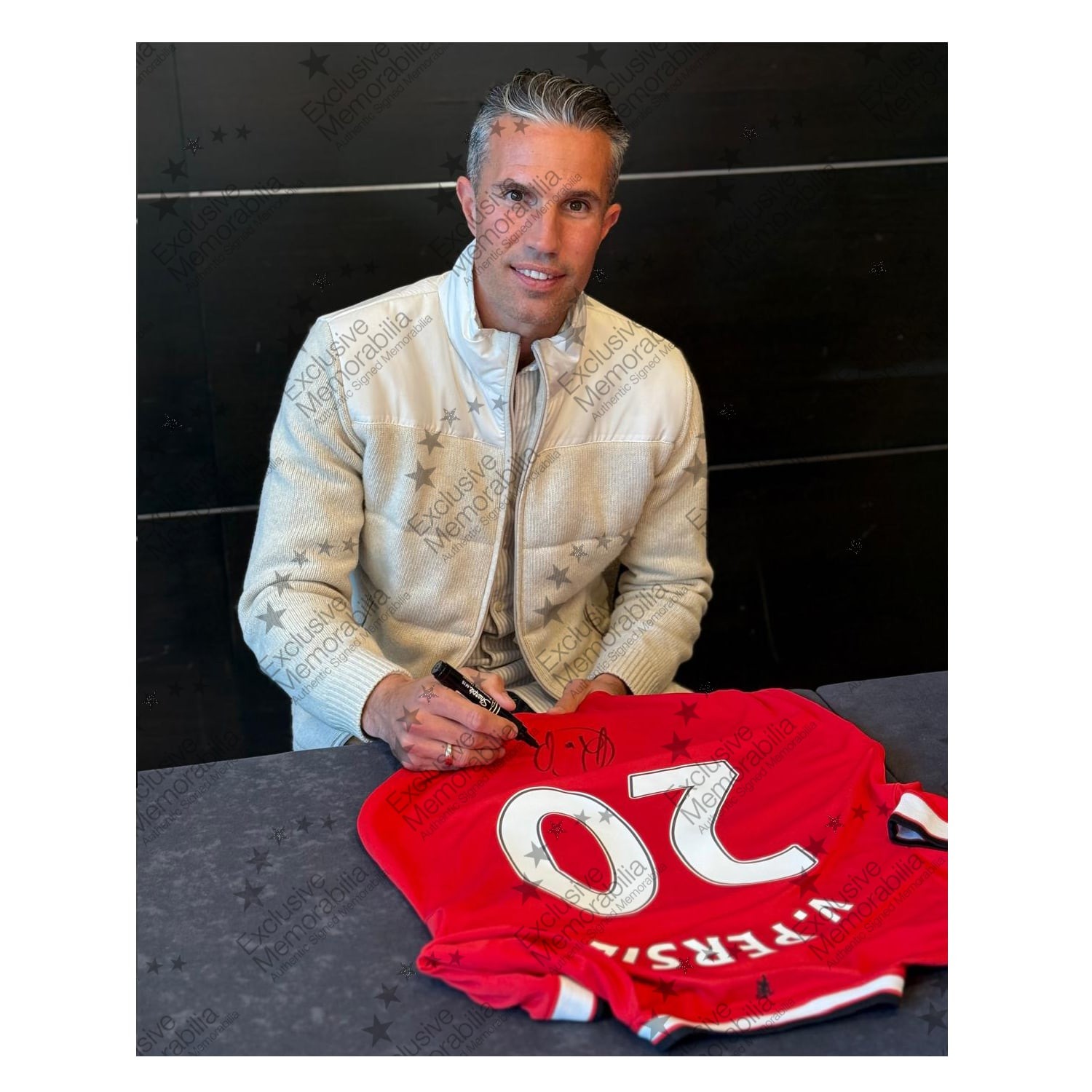 Robin Van Persie Signed Original Manchester United 2014-15 Football Shirt. Damaged A