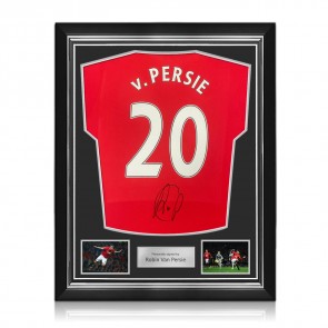 Robin Van Persie Signed Original Manchester United 2014-15 Football Shirt. Superior Frame