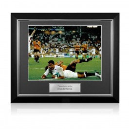 Jason Robinson Signed England Photo: 2003 Rugby World Cup Winner. Deluxe Frame
