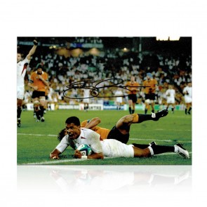 Jason Robinson Signed England Photo: 2003 Rugby World Cup Winner