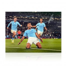 Rodri Signed Manchester City Football Photo: Champions League Goal
