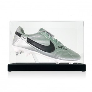 Rodri Signed Silver Football Boot. In Display Case