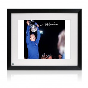 Ron Harris Signed Chelsea Photo: Cup Final Replay. Framed