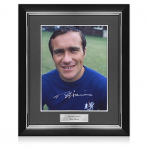 Ron Harris Signed Photo: Chelsea Legend. Deluxe Frame