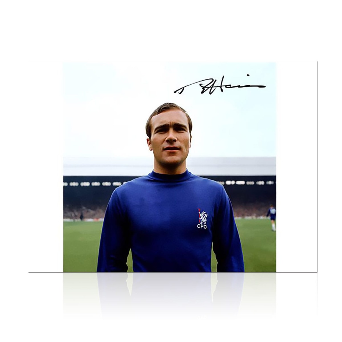 Ron Harris Signed Chelsea Football Photo